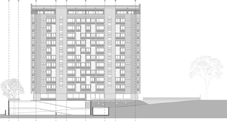 Fachada Nor Oriental :: Proyecto Resguardos de Sotileza