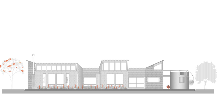 Fachada Occidental :: Proyecto Casa Ñaña