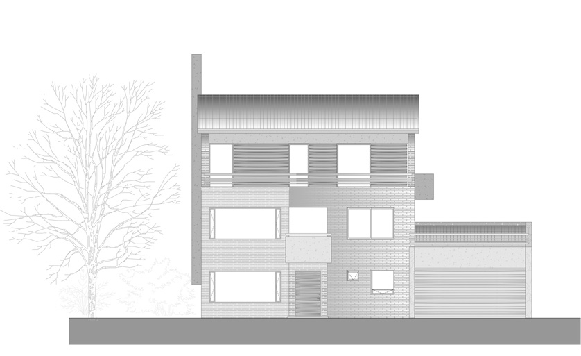 Fachada Sur Occidental :: Proyecto Eubea | Diseño: Daniel Winograd y Stefano Anzellini