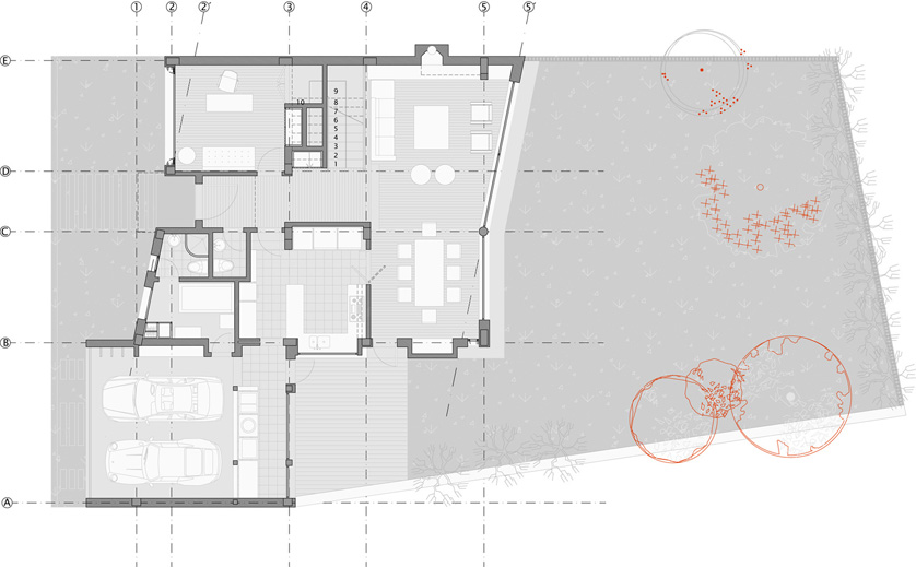 Planta Primer Piso :: Proyecto Eubea | Diseño Daniel Winograd y Stefano Anzellini