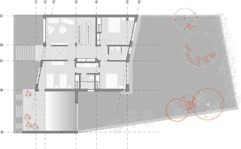Planta Segundo Piso :: Proyecto Eubea | Diseño Daniel Winograd y Stefano Anzellini