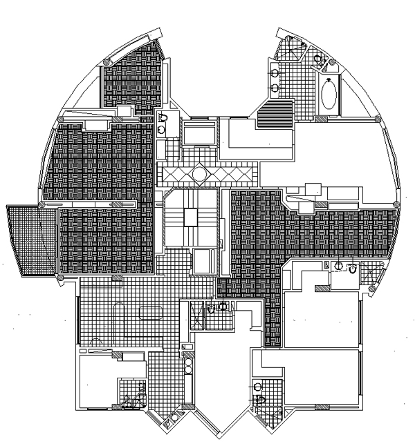 Apartamento Planta 1 :: Proyecto Bosques de Alava | Diseño: Daniel Winograd, Álvaro Rincón y Mauricio Salguero